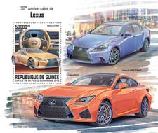 Guinea 2019 MNH Cars Stamps Lexus LC 500 RC-F IS 300h F Sport 1v S/S