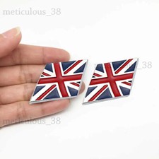 2Pcs 3D ENGLAND UK Flag Logo Car Fender Emblem Badge Decal Stickers Accessories