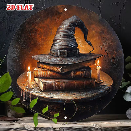 Witch hat hanging sign - witch,