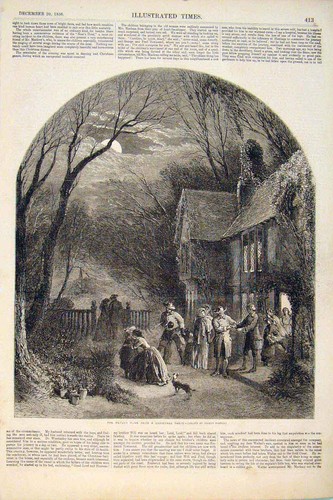 Original old antique print - antique,