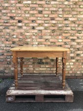 L(385) Solid Wood Small Vintage Rustic Farmhouse Table