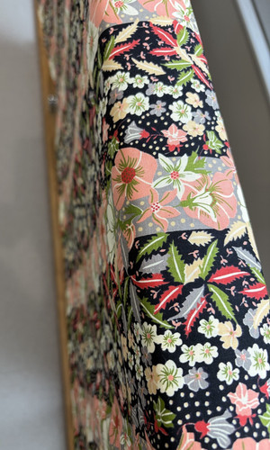 Vintage floral fabric - floral, 70s