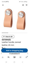 Ikea Osternas Leather Handle x 2 for Drawer or Door