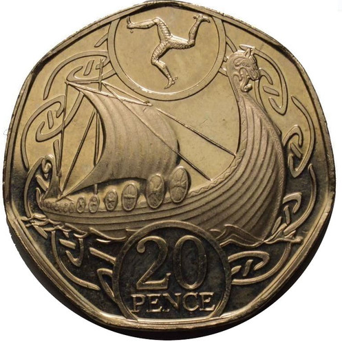 Isle man coin 20p pence - isle,