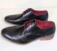 Orlando PAOLO VANDINI Sixties Mod Wingtip Point Black Brogues Mens Shoes Size 7