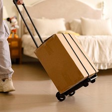 Portable Luggage Cart Hand Truck Folding Dolly Collapsible Barrow Trolley Wheels