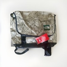 North Face Heavy Duty Messenger Bag Waterproof Coating Large Topography NEW 
