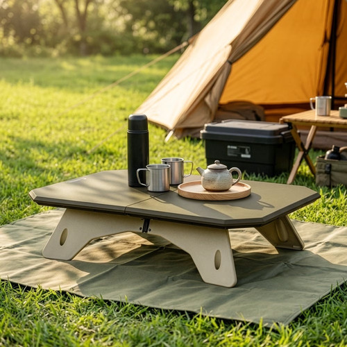 Folding camping table with - table,