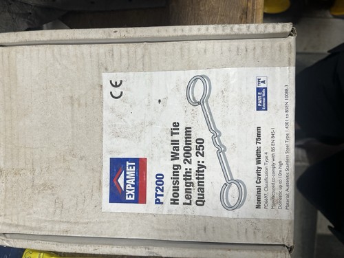 200mm wall cavity ties - wall,