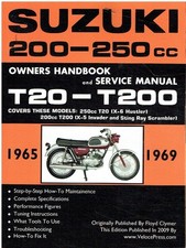 SUZUKI T200 (X-5 INVADER & SCRAMBLER) & T20 (X-6 HUSTLER) 1965-69 SERVICE MANUAL