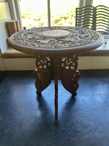 Vintage indian carved hardwood - indian,