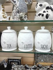 3 Ceramic Tea, Coffee, Sugar