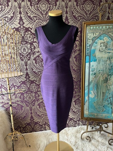 Herve leger purple bondage - purple,