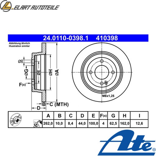 Brake disc 0110 - disc, 24.0110-0398.1