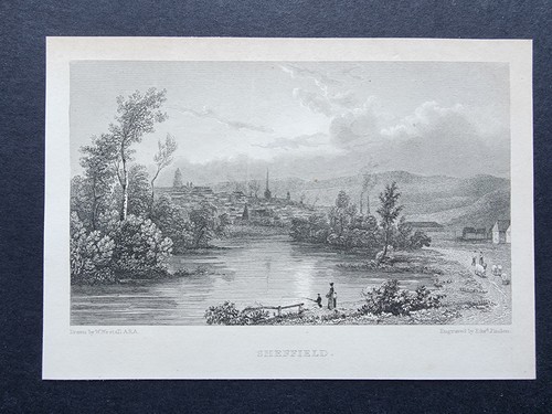 Antique 1830 print sheffield - 1830,