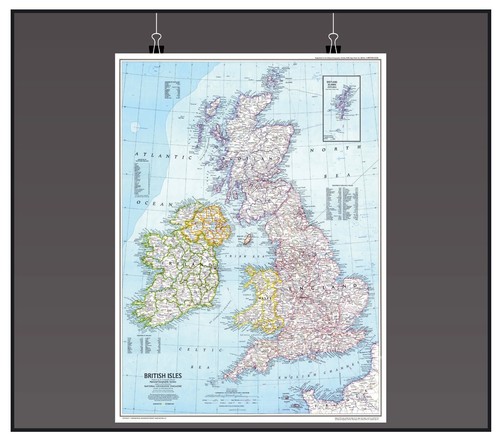 Map great britain large - of,