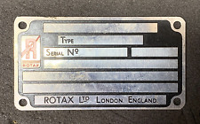 Rotax Aircraft Blank ID Plate