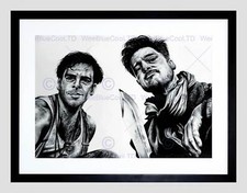 INGLOURIOUS BASTERDS BRAD PITT MAGUIRE BLACK FRAMED ART PRINT PICTURE B12X14042