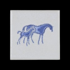 Pilkington's Tiles Ltd Tile HORSES Lascaux Cave Paintings France 1977 9.9cm