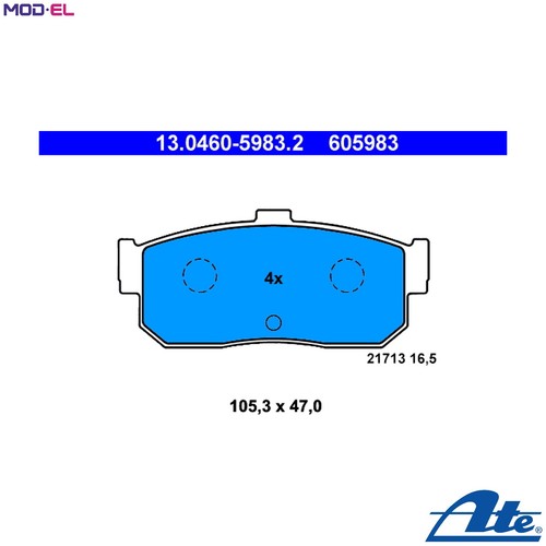 Brake pad set - pad,