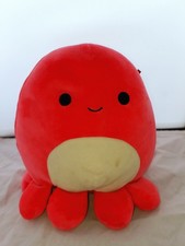 Red Octopus Squishmallow Soft Plush
