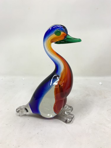 Murano style glass duck - style,