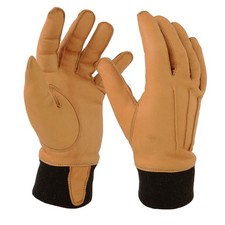 WW2 US Air Force Unstamped Leather Pilot Gloves - Light Brown - Reproduction