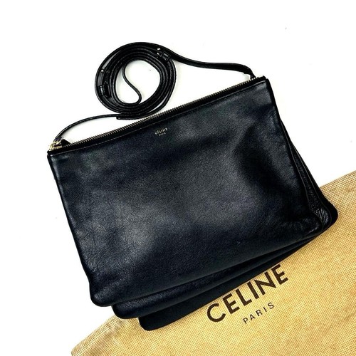 Celine trio leather shoulder - celine,