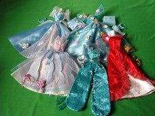 Bundle of Barbie / Disney  Princess Doll  Fancy dresses  accessories. Pre-owned.