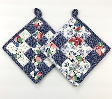 Two Quilted Patchwork Pot