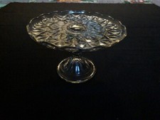 Tall Vintage Glass Cake Stand 22cm diameter 14cm High No3 C2