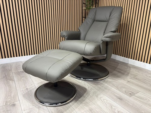 Leather relaxed swivel - leather,