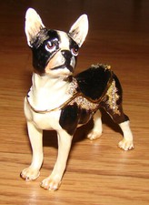 BOSTON TERRIER Enameled Box