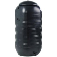 Ward Slimline Black Plastic Water Butt including Lid and Tap - 250 Litre GN340