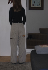 authentic vintage 1990s rare wide leg beige skater JNCO cotton trousers W30 L30