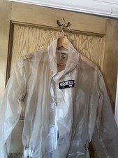 Go Karting Rain Wet Suit Sparco t-1 EVO Waterproof Suit Transparent Small Used