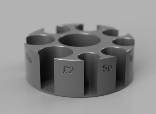 Circular coin organiser - coin, |