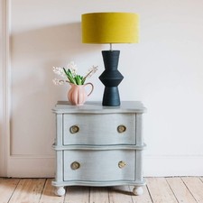 Graham and Green Oyster Two Drawer Bedside Table