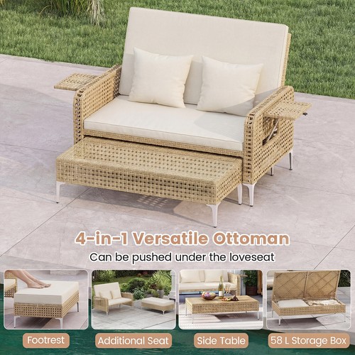 Rattan patio daybed - rattan,
