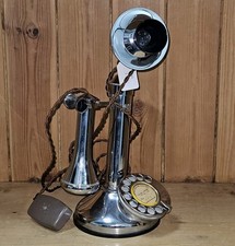 Vintage GEC England Chrome Candlestick Telephone - G.P.O General Post Office 