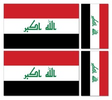 4 X IRAQI FLAG VINYL CAR VAN