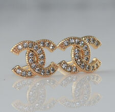 18K Yellow / White Gold Filled made with Swarovski Crystal Earrings Xmas A/4414g