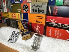 1x Rare ChromePlate 3Mica MazdaFrance 5751 w/OEBox Haltron ~ Grail 12AX7 ECC83