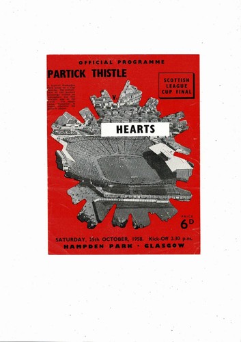 1958 partick thistle hearts - partick,