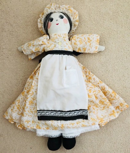 Rag doll orange white outfit - rag,