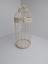 Beautiful 12" Tall Birdcage, Cream Colour