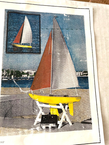 Pond sailing yacht blue - pond,
