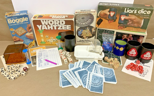 Vintage dice card game - dice, &