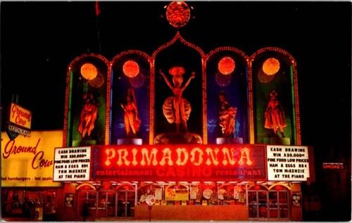 Reno postcard prima donna - reno,