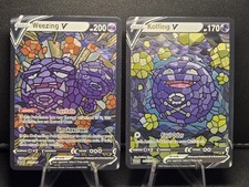 Koffing & Weezing CUSTOM Stained Glass Holo Cards -Display Only